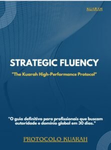 "Capa do livro Kuarah Strategic Fluency - Protocolo de Inglês para Executivos"