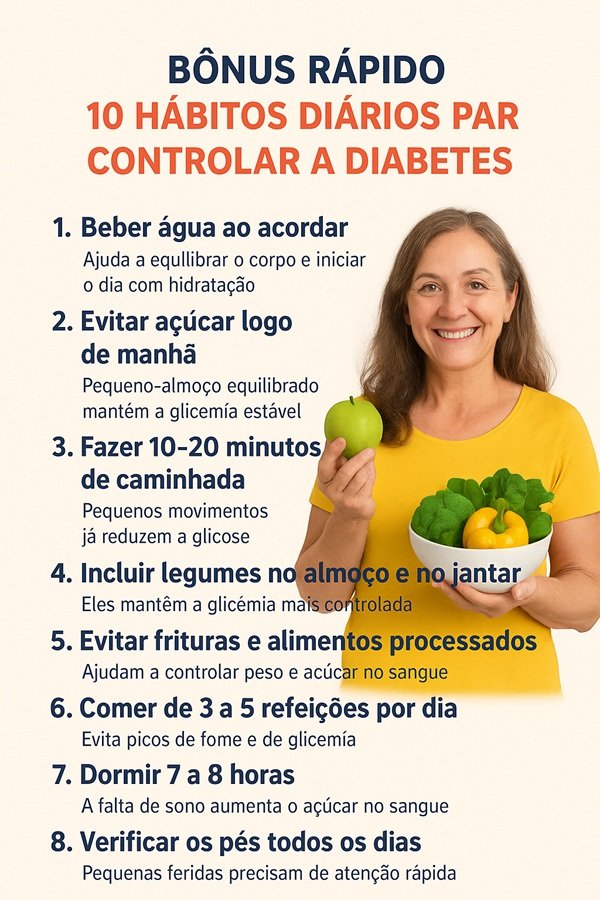 10 hábitos diários para controlar a diabetes