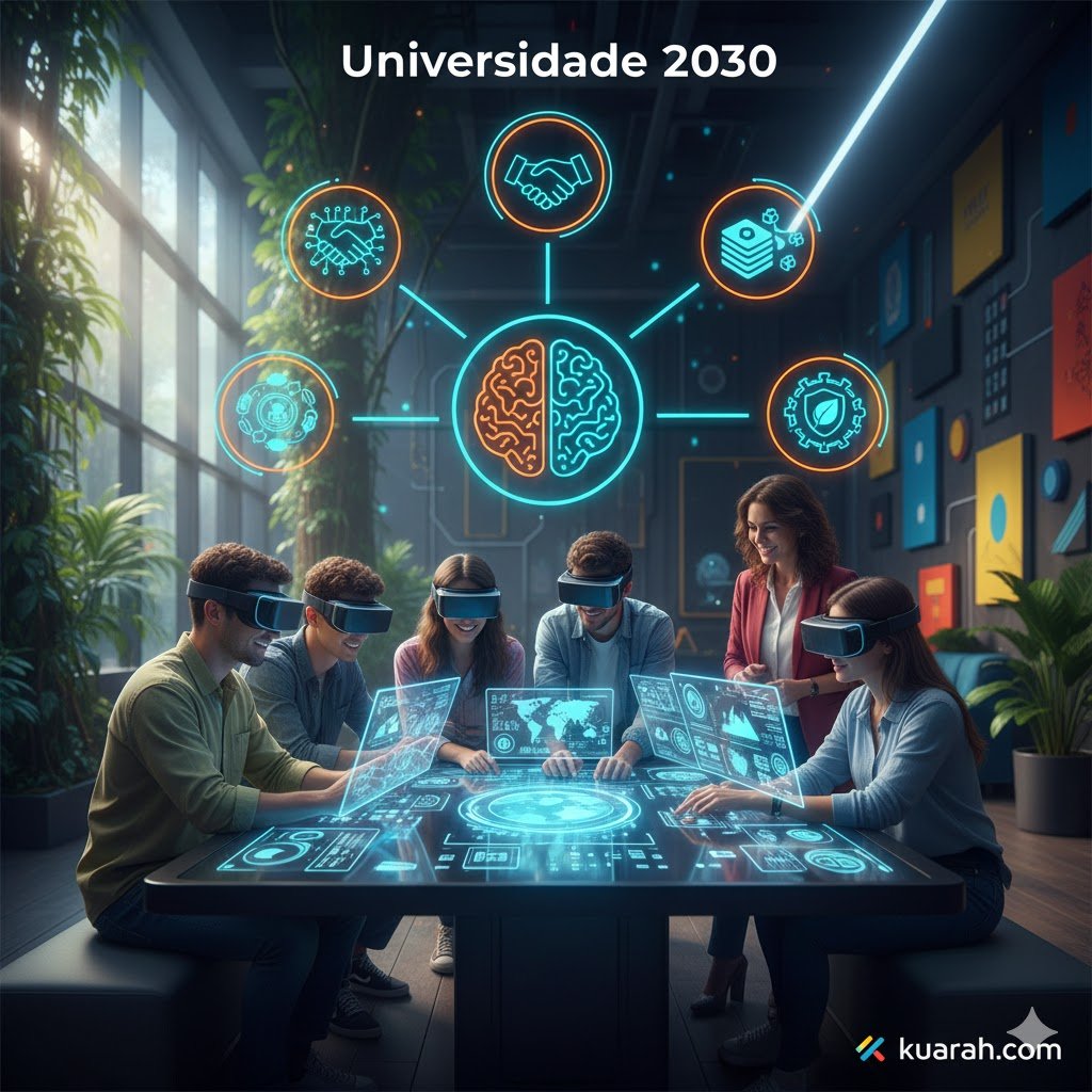 Estudantes em laboratório de campo tecnológico